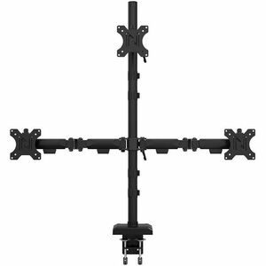 Neomounts NERO Mounting Arm for Monitor, Display - Black - Height Adjustable - 3 Display(s) Supported - 25.4 cm to 81.3 cm