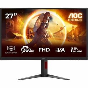 Monitor LED da gioco AOC C27G4Z2 685,8 mm (27") Classe Full HD Schermo curvo - 16:9 - Nero, Rosso - 68,6 cm (27") Viewable