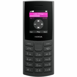 Nokia 105 4G 2nd Edition 128 MB Feature Phone - 4.6 cm (1.8") LCD QQVGA 120 x 160 - 48 MB RAM - 4G - Charcoal - Bar - 2 SI