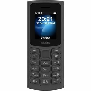 Nokia 105 4G 128 MB Feature Phone - 6.1 cm (2.4") TFT LCD QVGA - 64 MB RAM - 4G - Black - Bar - UNISOC T127 SoC - 2 SIM Su