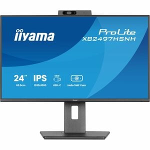 iiyama ProLite XB2497HSNH-B1 24" Class Webcam Full HD LED Monitor - 16:9 - Matte Black - 60.5 cm (23.8") Viewable - In-pla