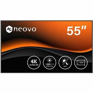 AG Neovo PD-5502 1386.84 mm LCD Digital Signage Display - 24 Hours/7 Days Operation - In-plane Switching (IPS) Technology 