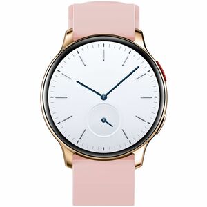 Carneo Heiloo HR+ 2nd Gen Smart Watch - 10 mm Case Thickness - 44 mm Case Width - Silver, Gold Body Color - Pink Band Colo