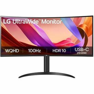 Monitor LCD LG 34BQ65VA-B 863,6 mm (34") Classe UW-QHD Schermo curvo - 21:9 - 86,4 cm (34") Viewable - Vertical Alignment 