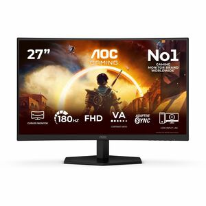 AOC C27G42FE 27" (68.6 cm) Class Full HD Curved Screen Gaming LED Monitor - 16:9 - Black, Red - 27" (68.6 cm) Viewable - V