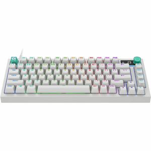 Logitech G G316 X 75 Gaming Keyboard - Compact - Cable Connectivity - USB 2.0 Type A Interface - RGB LED - German - White 