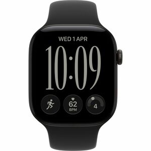 Apple Watch Series 12 GPS + Cellular 46mm Black Aluminium Case with Black Sport Band - S/M