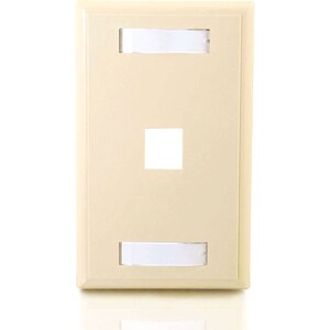 C2G 1-Port Single Gang Multimedia Keystone Wall Plate - Ivory - 1 x Socket(s) - Ivory