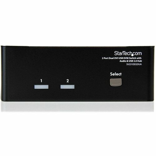 StarTech.com DVI KVM Switch with Audio & USB 2.0 Hub �¤" 2-Port USB KVM Switch - 1920 x 1200 - Dual Monitor KVM Switch (SV