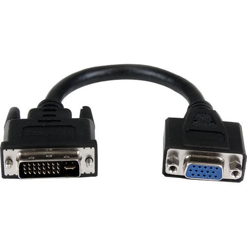 StarTech.com 8in DVI to VGA Cable Adapter - DVI-I Male to VGA Female - Cable for Video Device, PC, MAC - First End: 1 x 29
