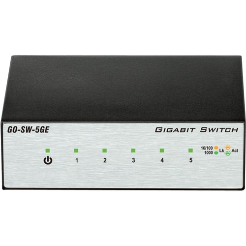 D-Link GO-SW-5GE 5 Ports Ethernet Switch - Gigabit Ethernet - 10/100/1000Base-T - 2 Layer Supported - Twisted Pair - Desktop