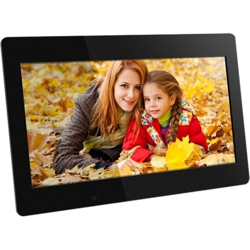 Aluratek 18.5 inch Digital Photo Frame with 4GB Built-in Memory - 18.5" LCD Digital Frame - Black - 1366 x 768 - Cable - S