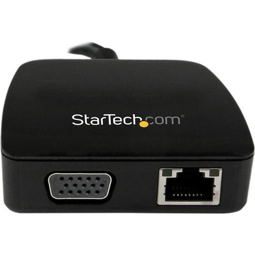 StarTech.com Travel Adapter for Laptops - VGA and Gigabit Ethernet - USB 3.0 - Portable Universal Laptop Mini Docking Stat