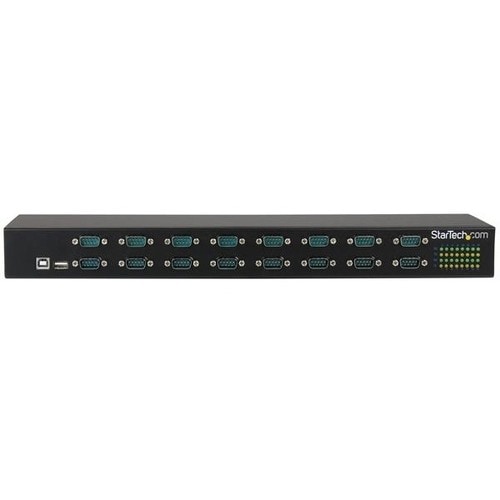 StarTech.com 16 Port USB zu Seriell Adpater Hub - USB zu RS232 Port Adapter mit Reihenschaltung - Rackmontage - USB - PC, 