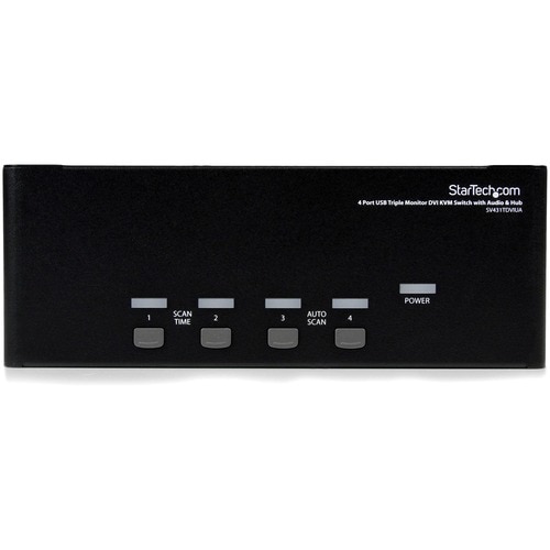 StarTech.com KVM-Switchbox - TAA-konform - 4 Computer - WUXGA - 1920 x 1200 - Rackmount, Desktop