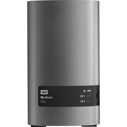 WD My Book Duo WDBFBE0160JBK-EESN 2 x Gesamtzahl Einschübe DAS-Speichersystem - 16 TB HDD Desktop - 20 TB Supported HDD Ca