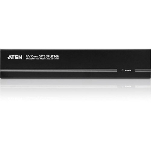 ATEN VanCryst VS1208T Signal Splitter - Metal - 1920 x 1200 - 225 MHz Maximum Video Bandwidth - 300 m Maximum Operating Di