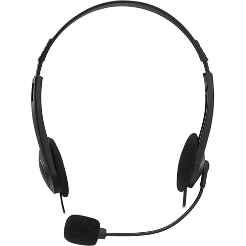 STEREO HEADSET W/ MICROPHONE 3.5MM CONN INLINE VOL CONTROL