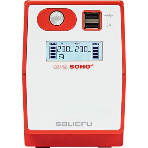 Salicru SPS SOHO+ SPS 850 SOHO+ IEC Line-interactive UPS - 850 VA/480 W - Tower - 4 Hour Recharge - 230 V AC Input - 230 V