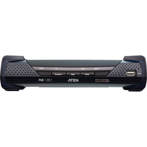 4K DP KVM OVER IP RECEIVER W/POE