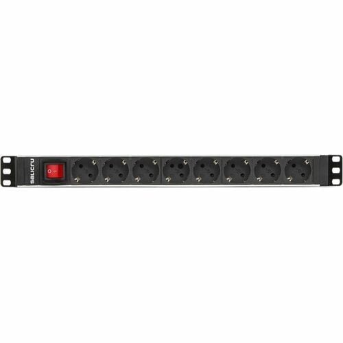 Salicru PDU - Basic - Schuko - 8 x Schuko - 16 A - 120 V AC, 230 V AC Input - 1U - 1.50 m Cord Length - Rack-mountable