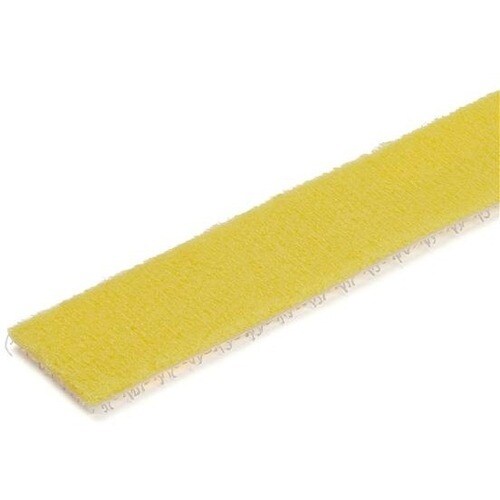StarTech.com 50ft. Hook and Loop Roll - Yellow - Cable Management (HKLP50YW) - Cable Strap - 15.2 m Length - Fabric