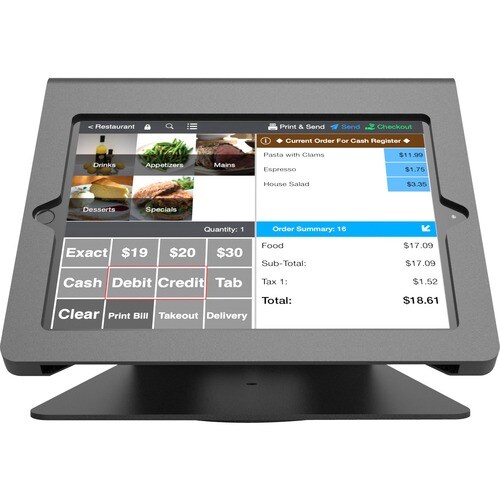 iPad 10.2" Nollie POS Stand Black - 25.9 cm (10.2") Screen Support - Aluminium