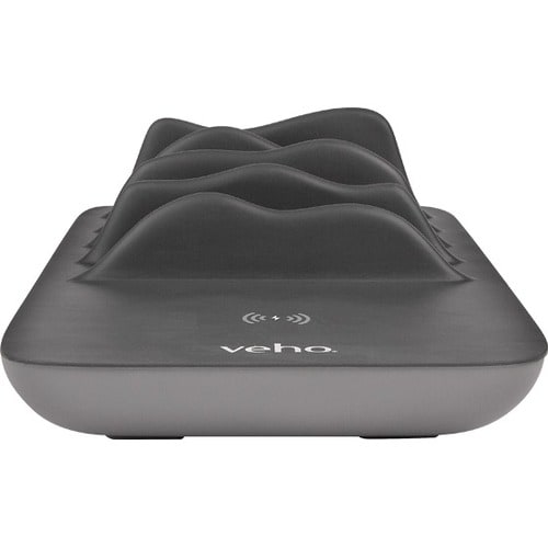 Veho TA-7 Wired/Wireless Cradle for USB Device - Qi - Charging Capability - USB 2.0 - 4 x USB - Black