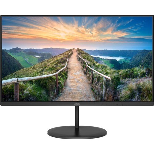 AOC Q27V4EA 27" (68.6 cm) Class WQHD LCD Monitor - 16:9 - Textured Black - 27" (68.6 cm) Viewable - In-plane Switching (IP