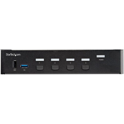 StarTech.com KVM Switchbox - TAA Compliant - 4 Computer(s) - 1 Local User(s) - 3840 x 2160 - 10 x USB - 5 x HDMI - Desktop