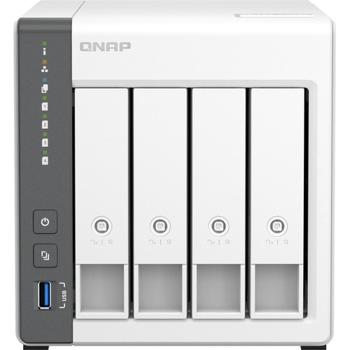 QNAP TS-433-4G 4 x Total Bays SAN/NAS Storage System - 4 GB Flash Memory Capacity Cortex A55 Quad-core (4 Core) 2 GHz - 4 