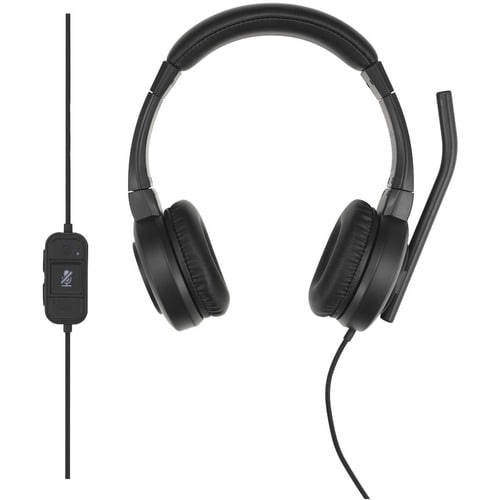 Casque Kensington H1000 - Filaire - Design Supra-auriculaire, Sur tête - Stéréo - Couleur Noir - Binaural - Contour d'Orei