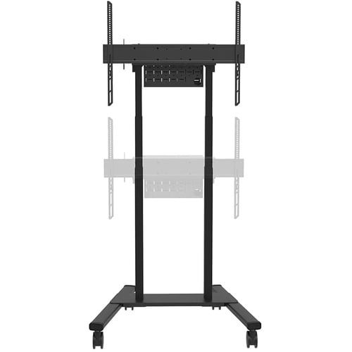 Neomounts Display Cart - 110 kg Load Capacity - 4 Casters - Steel - 1019 mm Width x 831 mm Depth x 2127 mm Height - Black