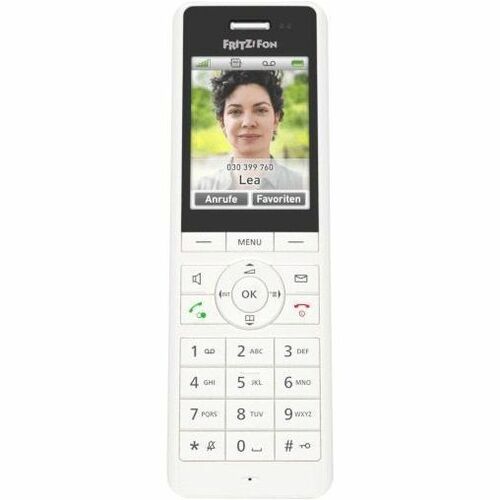 FRITZ! Fon X6 Handset - Weiß - Schnurlos - DECT - 300 Phone Book/Directory Memory - 6,1 cm (2,4 Zoll) Screen Size - Audio 