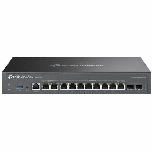 Omada ER7412-M2 Router - 10 Anschlüsse - 10 WAN Port(s) - Management-Port - 2 SFP (Mini-GBIC) Steckplätze - 1 GB - 2.5 Gig