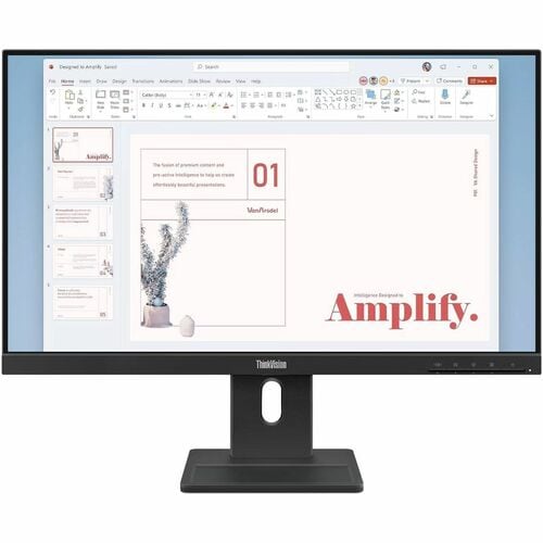 Lenovo ThinkVision E24-40 24.0" (61.0 cm) Class Full HD LED Monitor - 16:9 - Raven Black - 23.8" (60.5 cm) Viewable - In-p