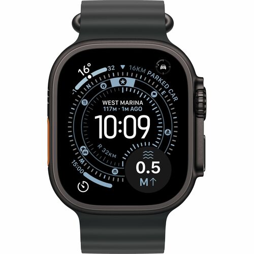 Apple Watch Ultra 3 Smartwatch - 49 mm Case Height - 44 mm Case Width - Schwarz Tasche, Farbe - Schwarz Band Color - Titan
