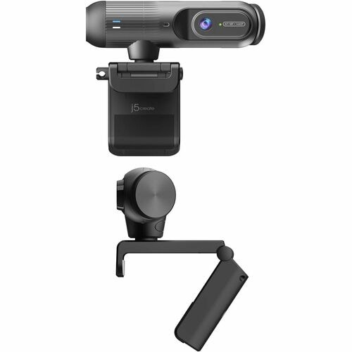 j5create JVU302-N Webcam - 5 Megapixel - 60 fps - Black - USB 2.0 Type A/USB Type C - 1 Pack(s) - 2K, Full HD - 2560 x 144
