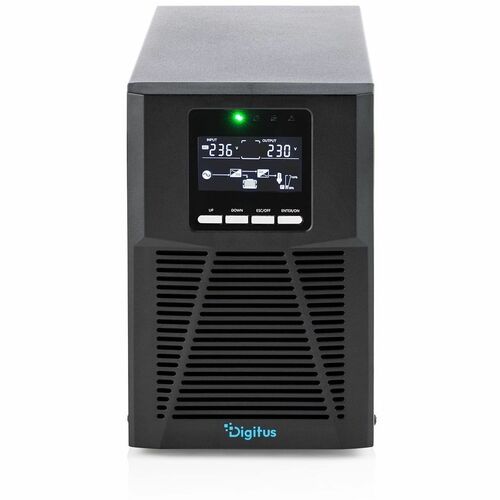 Digitus Double Conversion Online UPS - 1 kVA/1 kW - Compact Tower, Desktop - 4 Hour Recharge - 230 V AC, 120 V AC Input - 