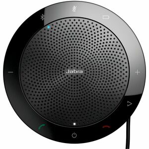 Jabra Speak 510+ MS Câblé / Sans fil Bluetooth Haut-parleur Main Libre - Skype Entreprise - Noir - 4 Capacité de personnes