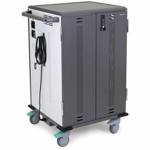 Ergotron YES36 Charging Cart - 27.22 kg Load Capacity - 4 Casters - 10.16 cm (4") Caster Size - Wood, Vinyl - White, Grey 
