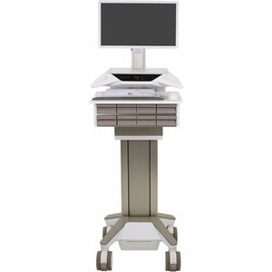 Ergotron CareFit Medical Trolley - TAA Compliant - 8 Drawer - 17.01 kg Load Capacity - 4 Casters - 12.70 cm (5") Caster Si