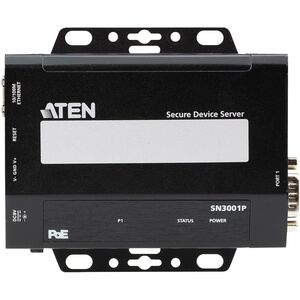 ATEN Altusen SN3001P Device Server - Twisted Pair - 1 x Network (RJ-45) - 1 x Serial Port - PoE Ports - 10/100Base-TX - Fa