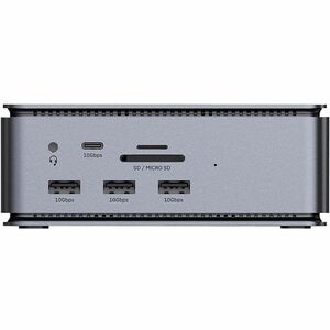 LINDY DST-Pro USB-Typ C Docking Station für Notebook, Tablet, Smartphone, Kopfhörer, Desktop-PC - Speicherkartenleser - SD