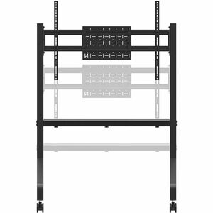 Neomounts FL50-525BL1 Carrello con ruote per display da 55" a 86" - Capacità di carico 76Kg. - 1 ripiano - Acciaio