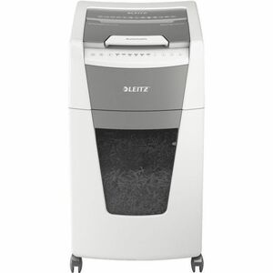 Leitz IQ Autofeed 300 Paper Shredder - Micro Cut - 8 Per Pass - for shredding Staples, Paper Clip, Paper - 2 mm x 15 mm Sh