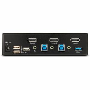 StarTech.com KVM Switchbox - TAA Compliant - 2 Computer(s) - 1 Local User(s) - 8K - 7680 x 4320 - 8 x USB - USB 2.0 - 3 x 