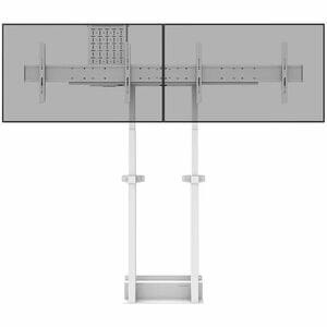 Adaptador de montaje Neomounts para Pantalla LCD, Pantalla, Soporte de Pared - Blanco - Altura ajustable - 2 Pantalla(s) a