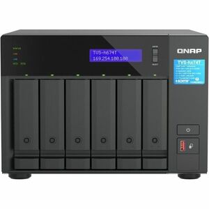 QNAP TVS-h674T-i5-32G 6 x Total de compartimentos Sistema de armazenamento SAN/NAS - 5 GB Flash Memory Capacity - Intel Co
