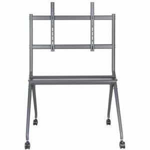 ITB Carrello con ruote per display da 55" a 100", regolabile in altezza, mensola inclusa, portata 120kg, Vesa max 800×600
